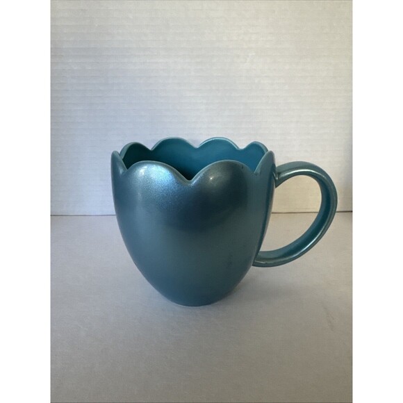 Metalic Look Blue Sour Patch Kids Candy Mug Petal Rim - Picture 4 of 8